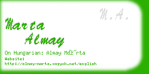 marta almay business card